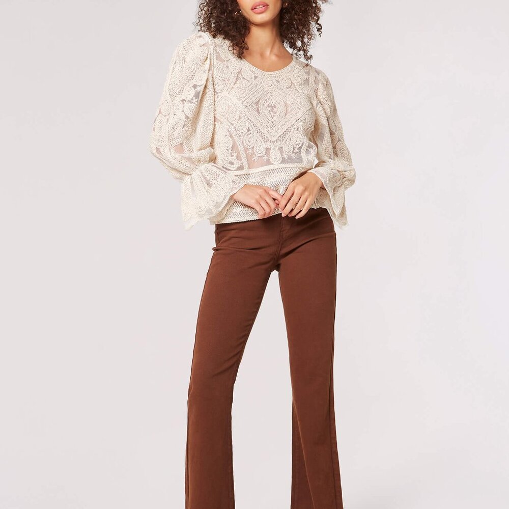 Banded Sleeve Lace Top - Picture 7 of 9
